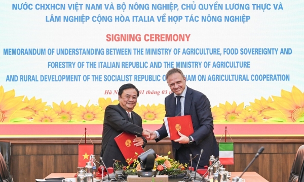 Việt Nam - Italy cam kết cung ứng nông sản chất lượng cao cho thế giới