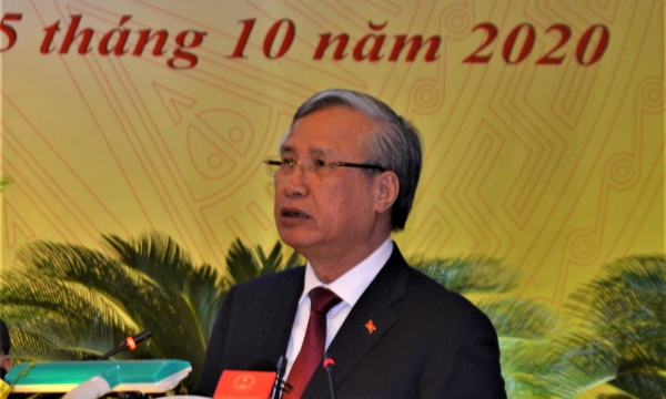 Đồng chí Trần Quốc Vượng dự, chỉ đạo Đại hội Đảng bộ tỉnh Tuyên Quang