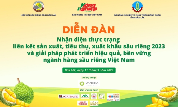 Truyền hình trực tiếp: Diễn đàn nhận diện thực trạng liên kết tiêu thụ, xuất khẩu sầu riêng Việt Nam