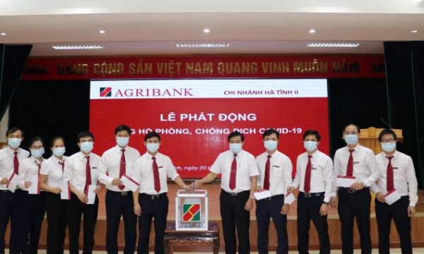 Agribank CN Hà Tĩnh II hỗ trợ 180 triệu đồng phòng, chống dịch Covid-19