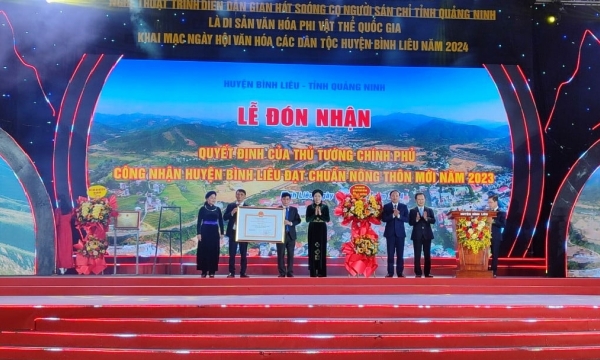 Hai huyện miền núi của tỉnh Quảng Ninh đạt chuẩn NTM và NTM nâng cao