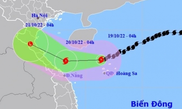 Bão số 6 giảm cấp hướng vào Nghệ An - Quảng Bình
