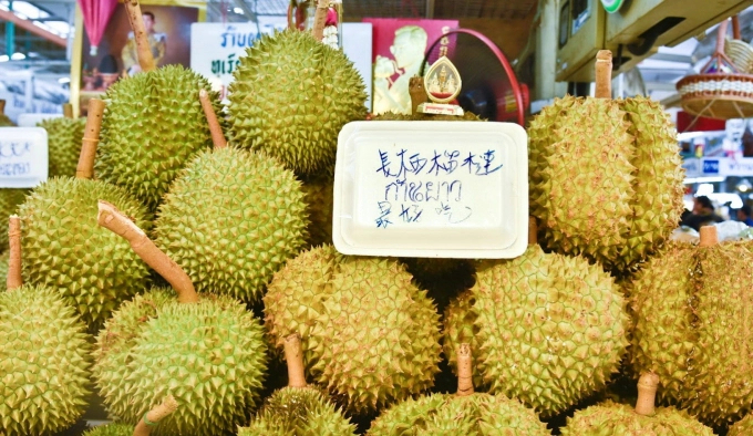 Durians among the main fruit imported to China in terms of value. Photo: TL.