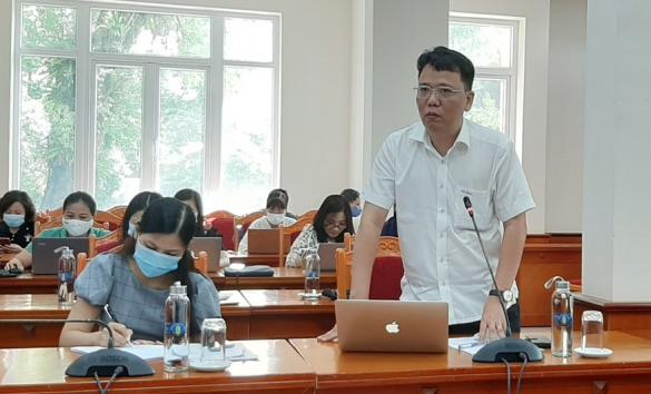 Ông Ngô Xuân Nam, Phó Giám đốc Văn phòng SPS Việt Nam phát biểu tại Họp báo thường kỳ Bộ NN-PTNT cuối năm 2021.