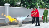 Agribank Kiên Giang tập huấn phòng cháy chữa cháy, cứu hộ, cứu nạn.