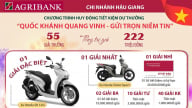 Agribank Hậu Giang: Gửi tiết kiệm, đón Quốc khánh, trúng thưởng lớn