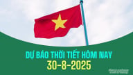 Dự báo thời tiết hôm nay 30/8/2025: Tin bão số 6 mới nhất
