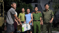 Người dân giao nộp cá thể trăn hoang dã 9kg cho cơ quan chức năng