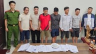 Bắt ổ nhóm đánh bạc tại bãi giữa sông Lam