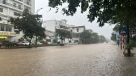 Thái Nguyên mưa lớn, ngập lụt nhiều tuyến đường