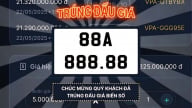 Đại gia trúng đấu giá biển số 88A 888.88 hơn 21,3 tỷ đồng