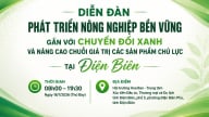 Mời tham dự Diễn đàn phát triển nông nghiệp bền vững tại Điện Biên