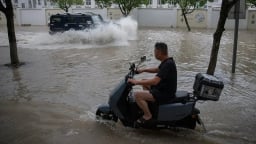 Bão Ba Vì gây ngập diện rộng tại đông bắc Trung Quốc