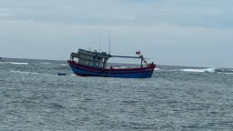 Quảng Ngãi: Huy động phương tiện cứu tàu cá mắc cạn gần đảo Lý Sơn