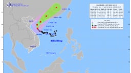 Bão tăng cấp 11, ven biển Quảng Ninh – Hải Phòng có gió mạnh cấp 6