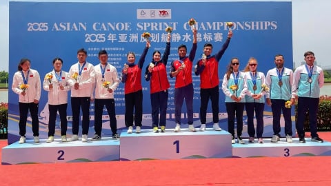 Canoeing Việt Nam giành HCV châu Á, xếp hạng ba toàn đoàn