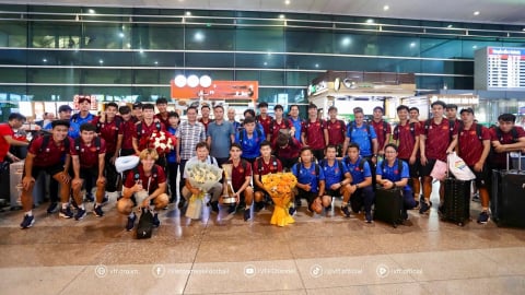 U23 Việt Nam về nước sau chiến thắng thuyết phục