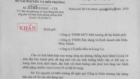 Văn bản nhạy cảm thời Covid-19