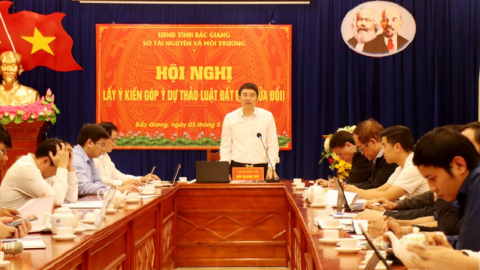 Bắc Giang: Sở Tài nguyên và Môi trường tổ chức đóng góp ý kiến vào dự thảo Luật Đất đai (sửa đổi)

