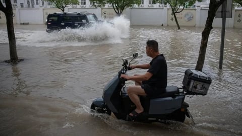 Bão Ba Vì gây ngập diện rộng tại đông bắc Trung Quốc