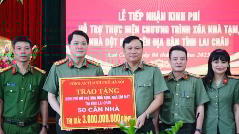 Công an TP Hà Nội hỗ trợ tỉnh Lai Châu 'xóa nhà tạm, nhà dột nát'