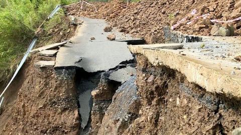Xuất hiện nhiều điểm sạt lở trên đường lên bản du lịch Sin Suối Hồ