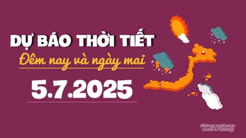 Dự báo thời tiết ngày mai 5/7/2025 mới nhất