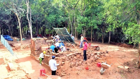 Khai quật nhóm tháp L, Mỹ Sơn phát lộ thêm lớp trầm tích lịch sử