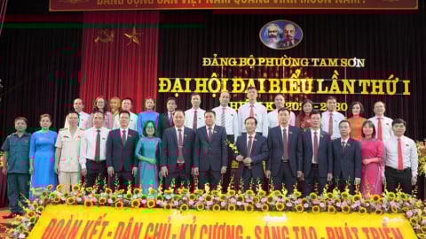 168 đại biểu dự Đại hội đại biểu Đảng bộ phường Tam Sơn lần thứ I