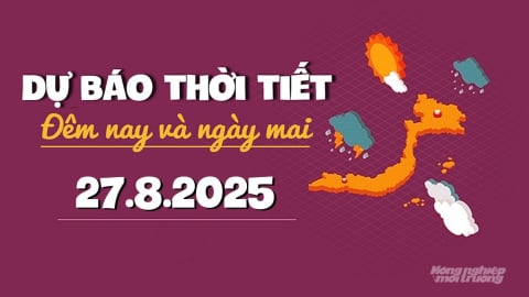 Dự báo thời tiết ngày mai 27/8/2025: Nhiều nơi vẫn còn mưa