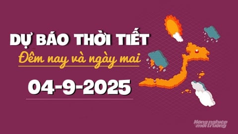 Dự báo thời tiết ngày mai 4/9/2025: Bắc Bộ xuất hiện nắng nóng