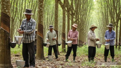 Giá cao su hôm nay 5/9/2025: Đồng loạt giảm nhẹ