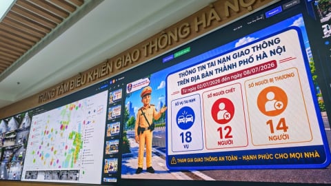 Hà Nội vận hành 36 màn hình LED cập nhật tình trạng giao thông, ngập úng