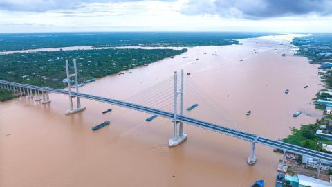 Phó Thủ tướng Nguyễn Hòa Bình dự lễ khánh thành cầu Rạch Miễu 2
