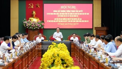 Đoàn công tác Bộ Chính trị làm việc với Tỉnh ủy Thái Nguyên, Bắc Kạn