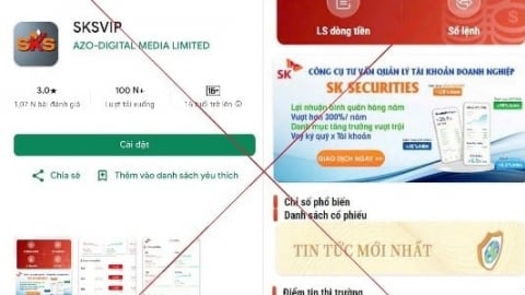 Nhiều người bị lừa đảo do tin vào ứng dụng chứng khoán SKSVIP giả mạo