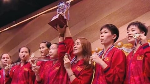 Tuyển cầu mây nữ Việt Nam lần thứ ba vô địch thế giới