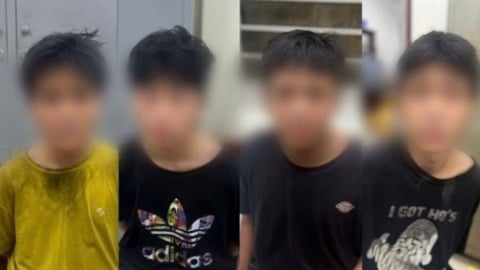 Bắt giữ 4 thiếu niên cướp xe máy trên đường Giải Phóng