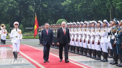 Lễ đón chính thức Chủ tịch Cuba Miguel Díaz-Canel tại Hà Nội