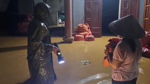 Hà Tĩnh có mưa trên 500mm, nhiều nơi ngập úng