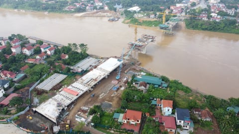 Dự kiến hợp long cầu Phong Châu mới dịp Quốc khánh