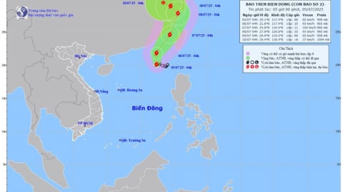 Dự báo bão số 2 (DANAS) có hướng đi phức tạp