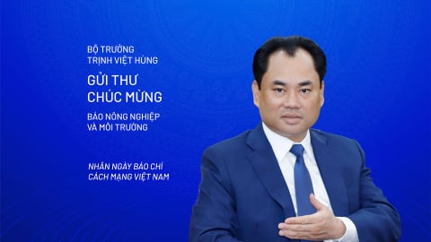 Bộ trưởng Trịnh Việt Hùng chúc mừng Báo Nông nghiệp và Môi trường nhân Ngày Báo chí Cách mạng Việt Nam