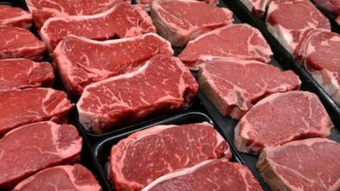 USDA điều chỉnh giảm 90% số liệu xuất khẩu thịt bò