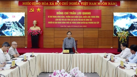 Trung ương làm việc với Lào Cai, Yên Bái về chính quyền hai cấp