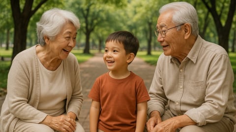 Tình thương ông bà nên dành cho các cháu như thế nào?