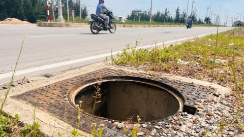 Tuyến đường đấu nối quốc lộ 1A mất gần 200 nắp hố ga