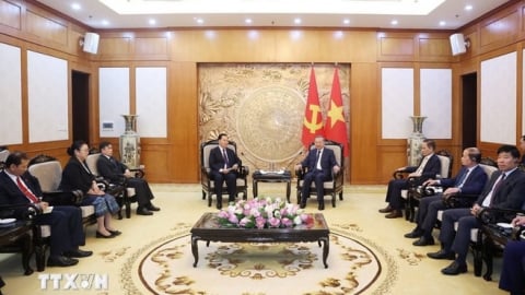 Tổng Bí thư Tô Lâm tiếp Chánh Văn phòng Trung ương Đảng Nhân dân Cách mạng Lào