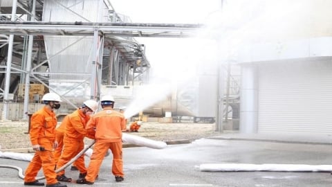 Nhà máy Nhiệt điện Vĩnh Tân 4 diễn tập ứng phó sự cố môi trường