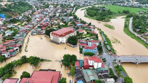 Mưa lớn gây ngập, sạt lở nhiều nơi ở Thái Nguyên